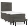 vidaXL Boxspring met matras fluweel donkergrijs 80x200 cm