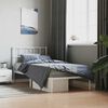 vidaXL Bedframe met hoofdbord metaal wit 107x203 cm