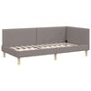 vidaXL Hoekbedframe met Matras Anders met hoofdeinde 2 pcs Taupe Stof