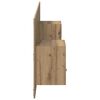 vidaXL Hoofdbord Met Kast met lade 3 pcs Artisan Eiken Bewerkt hout