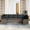 vidaXL Tuin Sofa Set Grijs poly rattan