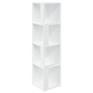 vidaXL Hoekkast 33x33x132 cm bewerkt hout wit