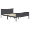 vidaXL Bedframe met 4 lades massief grenenhout donkergrijs 160x200 cm