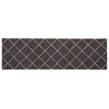 vidaXL Keuken Vloerkleed Antraciet geruit 180 x 60 cm 100% Polyamide
