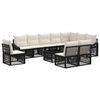 vidaXL Tuinbankenset 11 st Zwart poly rattan