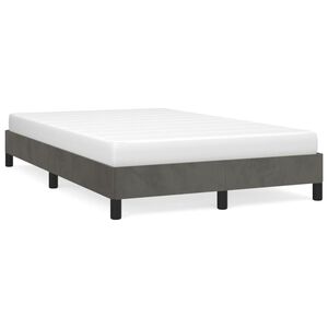vidaXL Bedframe zonder matras 120x200 cm fluweel donkergrijs