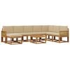 vidaXL Buiten bankenset 9 pcs Natuurlijk en Beige Massief Acaciahout