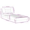 vidaXL Bedframe met LED zonder matras "Hvar" 90x200 cm stof taupe