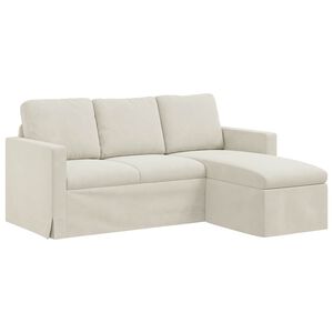 vidaXL Bank Cr&egrave;me 178 x 134 x 80 cm Fluweel
