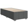 vidaXL Boxspring met matras stof donkergrijs 90x200 cm