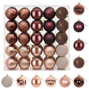 vidaXL Kerstballen set 50 st Champagne en bruin 8 cm Polystyreen