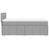 vidaXL Boxspring met matras stof lichtgrijs 80x200 cm