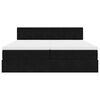 vidaXL Ottoman bed met matrassen en LED's 160x200cm fluweel zwart
