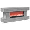 vidaXL Elektrische haard Grijs Sonoma 100 x 30 x 44 cm Bewerkt hout