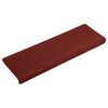 vidaXL Trapmatten Zelfklevend 15 stuks 65x21x4 cm Bordeaux Rood Rechthoekige Rand