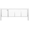 vidaXL Poort 350x100 cm staal zilverkleurig