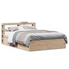 vidaXL Bedframe met hoofdbord massief grenenhout 160x200 cm