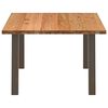 vidaXL Eettafel rechthoekig 180x120x74 cm massief eikenhout lichtbruin