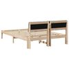 vidaXL Bedframe Bruin en taupe 140 x 200 cm Massief grenenhout