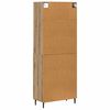 vidaXL Hoge kast Artisan Eiken 69,5 x 34 x 180 cm