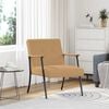 vidaXL Fauteuil Beige 59 x 75 x 78 cm Krullend Wol-achtig Stof