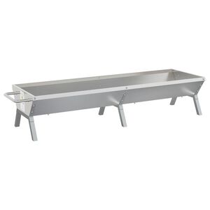 vidaXL Barbecueplaat 158x42x31 cm roestvrij staal zilverkleurig