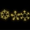 vidaXL Kerstsneeuwvlok met 252 LED Warmwit 45 x 38 cm PVC