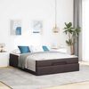 vidaXL Bedframe met matras met matras 2 pcs Tan Stof