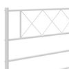 vidaXL Bedframe met hoofdbord metaal wit 200x200 cm