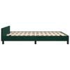 vidaXL Bedframe zonder matras 140x200 cm fluweel donkergroen