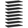 vidaXL Wandschappen 8 st 60x30x1,5 cm spaanplaat hoogglans zwart