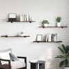 vidaXL Wandschappen 4 st 100x20x1,5 cm bewerkt hout gerookt eikenkleur