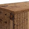 vidaXL Wandtafel Gestreept Oudhout 155 x 29 x 74 cm Geconstrueerd hout