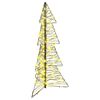 vidaXL Kerstboom met 100 LED Warmwit 120 cm Rattan