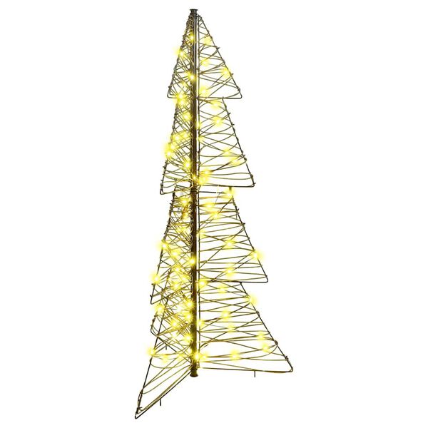 vidaXL Kerstboom met 100 LED Warmwit 120 cm Rattan