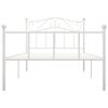 vidaXL Bedframe metaal wit 90x200 cm