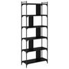 vidaXL Boekenkast Zwart eiken 76 x 32 x 192 cm Bewerkt hout