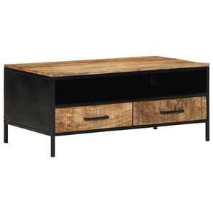 vidaXL Salontafel Bruin 90 x 50 x 40 cm Massief Mangohout en Metaal
