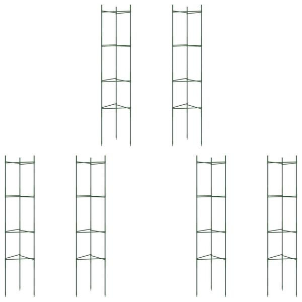 vidaXL Tomatenkooi 6 st 154 cm staal en polypropeen