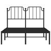 vidaXL Bedframe met hoofdbord metaal zwart 120x190 cm