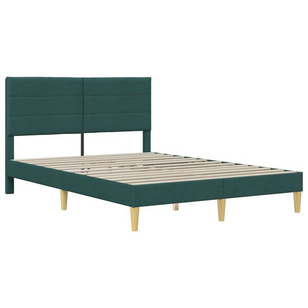vidaXL Bedframe met hoofdeinde Donkergroen 120 x 190 cm Stof