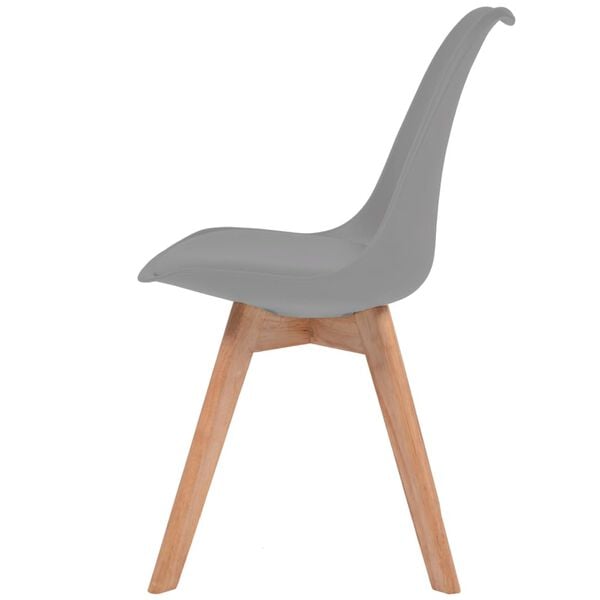 vidaXL Eetkamerstoelen 6 st kunststof grijs
