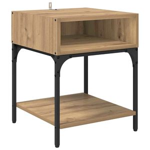 vidaXL Nachtkastje Artisan Eiken 40 x 40 x 50 cm Bewerkt hout