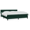 vidaXL Boxspring met matras fluweel donkergroen 180x220 cm