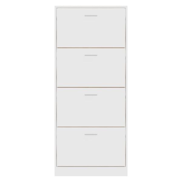 vidaXL Schoenenkast 63x24x147 cm bewerkt hout wit