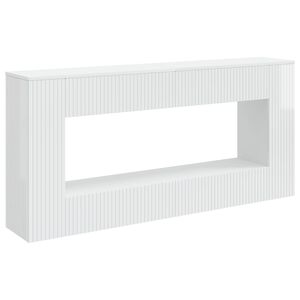 vidaXL Wandtafel Hoogglans Wit 155 x 29 x 74 cm Geconstrueerd hout