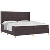 vidaXL Boxspringbed met matras Donkerbruin 200 x 200 cm Stof