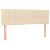 vidaXL Hoofdborden 144x5x78/88 cm stof cr&egrave;mekleurig
