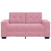 vidaXL | Loveseat | met kussen Roze Fluweel