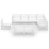 vidaXL 10-delige Loungeset massief grenenhout wit